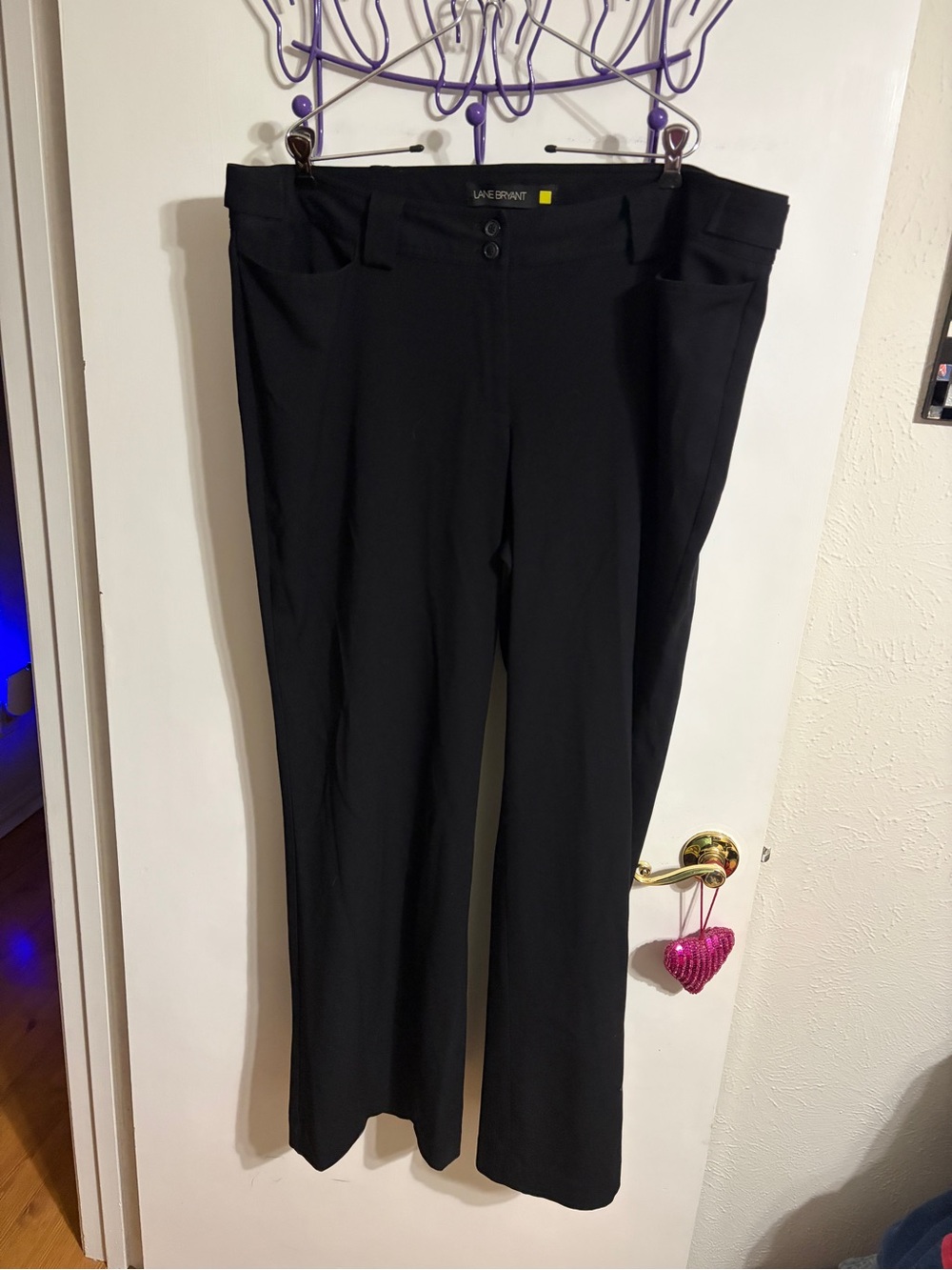 💜 5 (Size 22) Lane Bryant Black Wide-Leg Dress Trousers